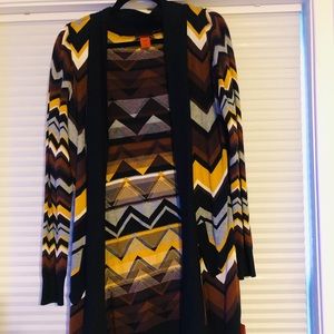 Missoni for target long, open cardigan